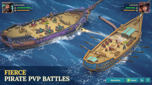 اسکرین شات 1 بازی Pirate Ships・Build and Fight