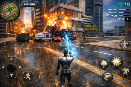 اسکرین شات 2 بازی Hurricane Superhero Tornado