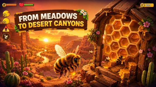 اسکرین شات 3 بازی Honey Bee Life Simulator 3D