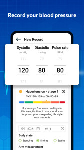 اسکرین شات 1 برنامه Blood pressure - Blood sugar