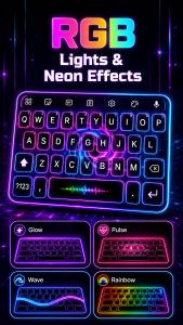 اسکرین شات 5 برنامه LED Keyboard: RGB Themes
