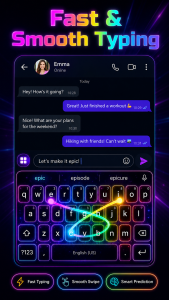 اسکرین شات 8 برنامه LED Keyboard: RGB Themes