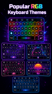 اسکرین شات 3 برنامه LED Keyboard: RGB Themes