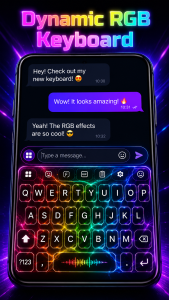 اسکرین شات 2 برنامه LED Keyboard: RGB Themes
