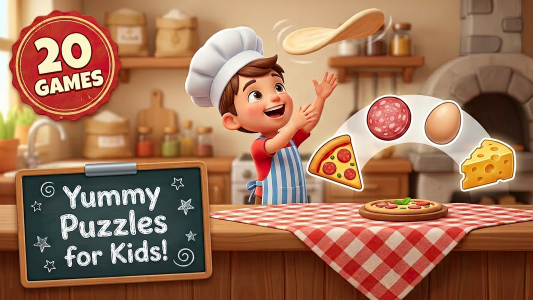 اسکرین شات 1 بازی Puzzle for kids - learn food