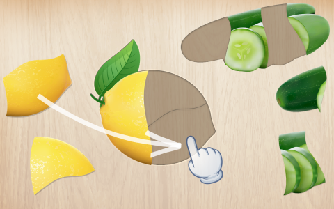اسکرین شات 2 بازی Puzzle for kids - learn food