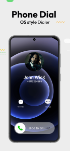 اسکرین شات 1 برنامه iCall OS Dialer & Call Screen