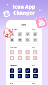 اسکرین شات 1 برنامه App Icon Changer & Cute Themes