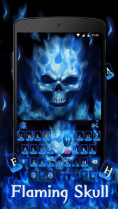 اسکرین شات 3 برنامه Flaming Skull Theme
