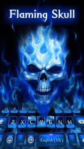 اسکرین شات 1 برنامه Flaming Skull Theme