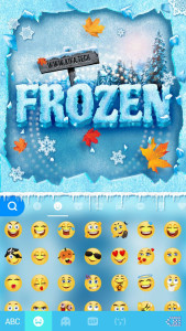 اسکرین شات 2 برنامه Frozen Kika Keyboard Theme