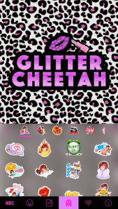 اسکرین شات 4 برنامه Glittercheetah Keyboard Theme
