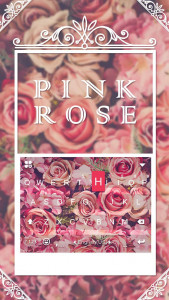 اسکرین شات 1 برنامه Pink Rose Keyboard - rose keyb