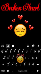 اسکرین شات 5 برنامه Broken Heart Emoji Theme