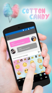 اسکرین شات 3 برنامه CottonCandy Keyboard Backgroun