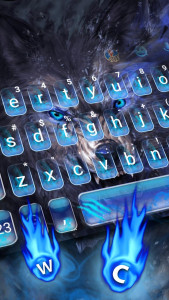 اسکرین شات 2 برنامه Cruel Night Wolf Keyboard Them