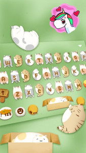 اسکرین شات 1 برنامه Cute Kitties Keyboard Theme