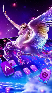 اسکرین شات 1 برنامه Dreamy Wing Unicorn Theme