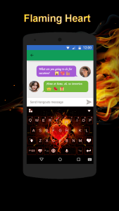 اسکرین شات 1 برنامه Flaming Heart Theme
