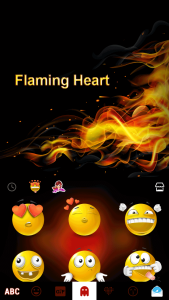 اسکرین شات 4 برنامه Flaming Heart Theme