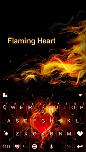 اسکرین شات 2 برنامه Flaming Heart Theme