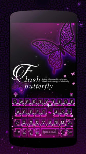 اسکرین شات 1 برنامه Flash Butterfly Keyboard Theme