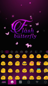 اسکرین شات 3 برنامه Flash Butterfly Keyboard Theme