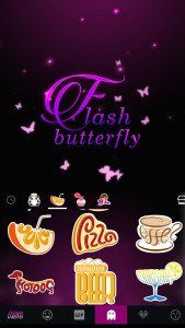 اسکرین شات 4 برنامه Flash Butterfly Keyboard Theme
