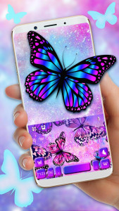 اسکرین شات 1 برنامه Galaxy Butterfly Theme