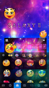 اسکرین شات 3 برنامه Galaxy Starry Keyboard Backgro