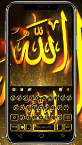 اسکرین شات 1 برنامه Gold Allahu Theme