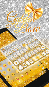 اسکرین شات 1 برنامه Golden Bow Keyboard Theme