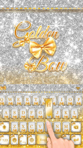 اسکرین شات 2 برنامه Golden Bow Keyboard Theme
