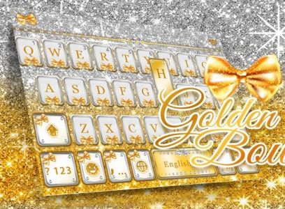 اسکرین شات 4 برنامه Golden Bow Keyboard Theme
