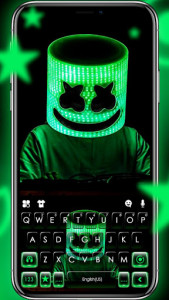 اسکرین شات 1 برنامه Neon Dj Cool Man Keyboard Theme