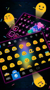 اسکرین شات 3 برنامه Neon Ice Cream Keyboard Theme