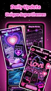 اسکرین شات 3 برنامه Neon Love Pro Theme