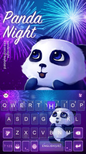 اسکرین شات 2 برنامه Panda Night Keyboard Theme