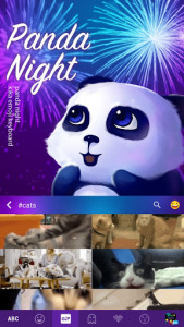 اسکرین شات 4 برنامه Panda Night Keyboard Theme