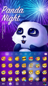 اسکرین شات 3 برنامه Panda Night Keyboard Theme