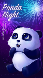 اسکرین شات 1 برنامه Panda Night Keyboard Theme