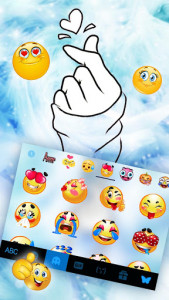 اسکرین شات 3 برنامه Pastel Blue Love Keyboard Theme