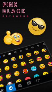اسکرین شات 3 برنامه Pink Black Chat Keyboard Theme