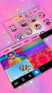 اسکرین شات 4 برنامه Pink Sleeping Unicorn Keyboard