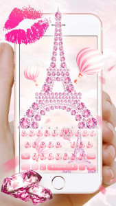 اسکرین شات 6 برنامه Pink Diamond Paris Themes