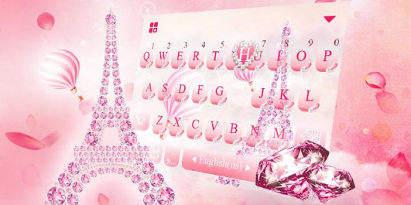 اسکرین شات 1 برنامه Pink Diamond Paris Themes