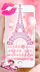 اسکرین شات 2 برنامه Pink Diamond Paris Themes