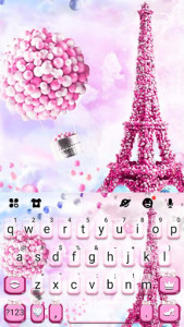 اسکرین شات 5 برنامه Romantic Paris Tower Keyboard Theme