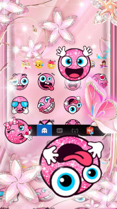 اسکرین شات 3 برنامه Rose Gold Lux Flower Keyboard