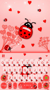 اسکرین شات 1 برنامه Sweet Ladybird Keyboard Theme